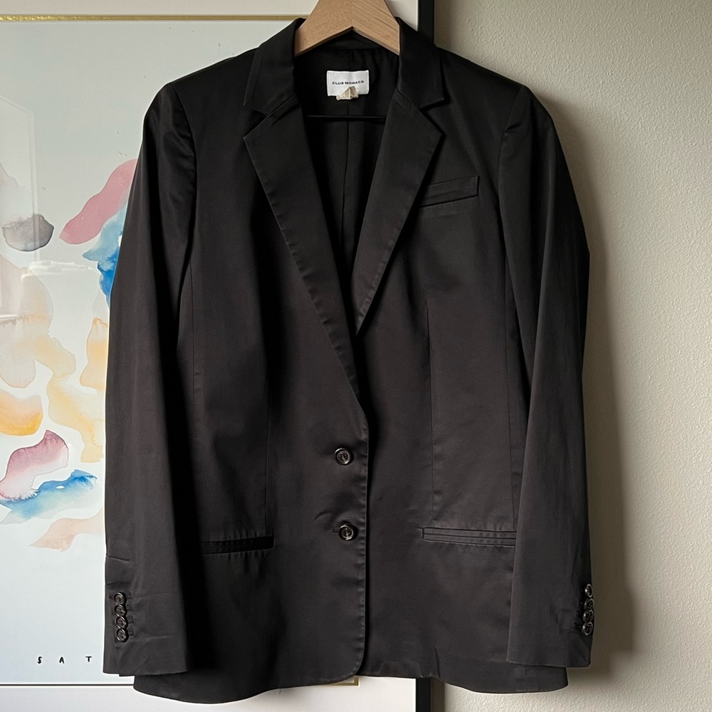 Club Monaco black two button blazer size 6